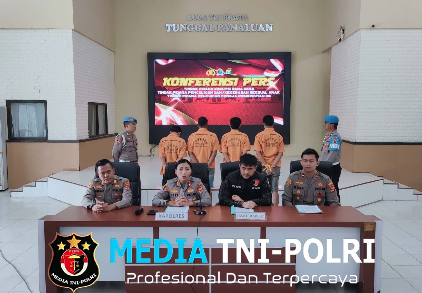 Polres Lampung Timur Berhasil Ungkap 3 Kasus Menonjol