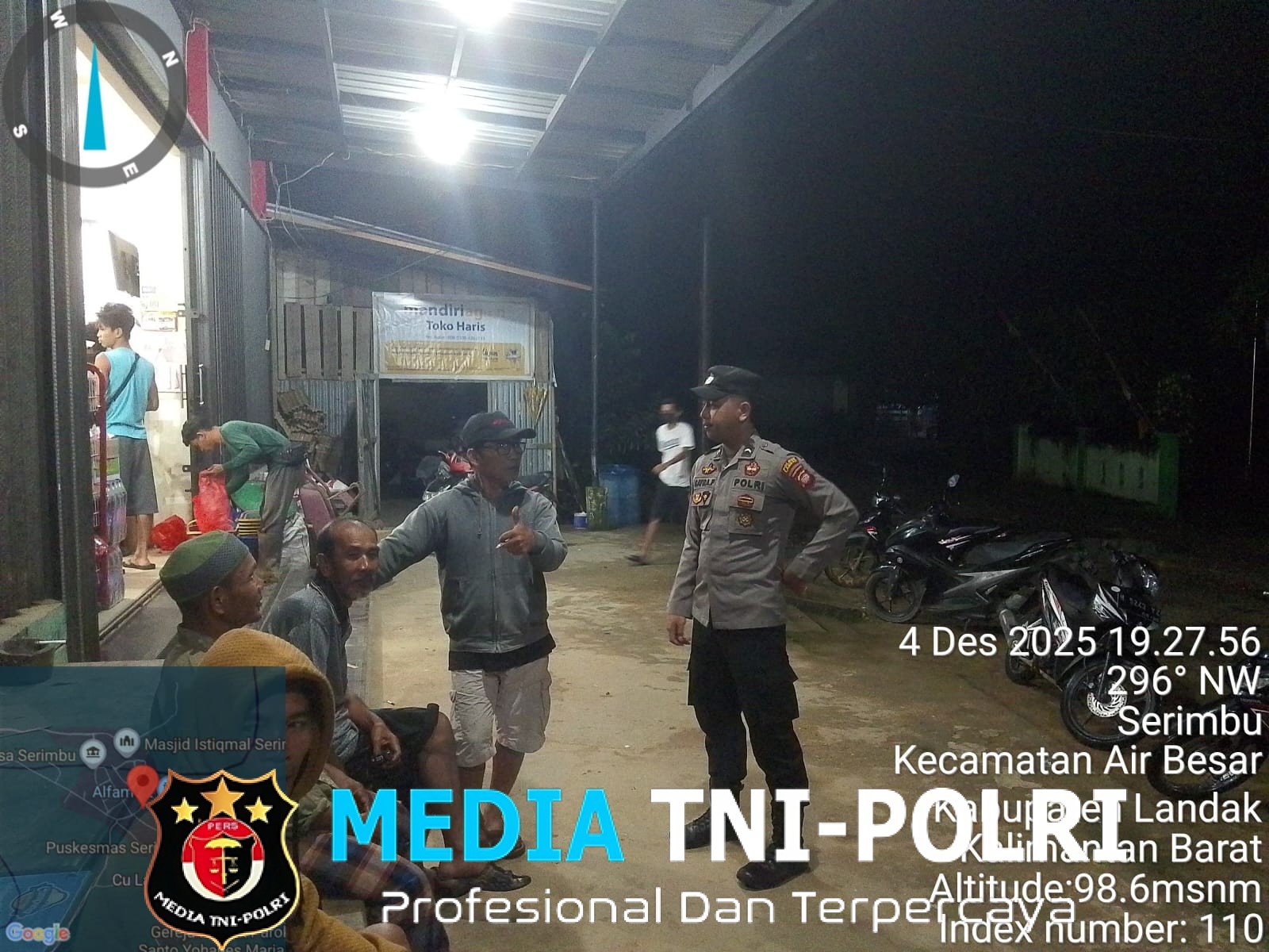 Patroli Malam Polsek Air Besar Mencegah Sebelum Kejahatan Terjadi