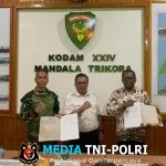 Pangdam XXIV/MT dan Bupati Merauke Menandatangani Perjanjian Kerja Sama Cetak Sawah 2025 Dorong Ketahanan Pangan Nasional