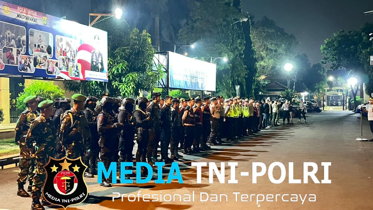 Brimob Batalyon D Pelopor Gelar Patroli Gabungan untuk Jaga Kondusifitas Wilayah Kabupaten Bekasi