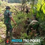 Cegah Banjir & Longsor Koramil 03 Serengan Kerja Bakti Bersih – Bersih Pinggiran Sungai dan Kebun Han Pangan