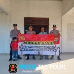Kapolsek Tulang Bawang Tengah bersama Personil Laksanakan Pengamanan Ibadah Gereja Minggu Kasih di Gereja Kristen Sumatera Bagian Selatan (GKSBS) Imanuel Tiyuh Tirta Makmur