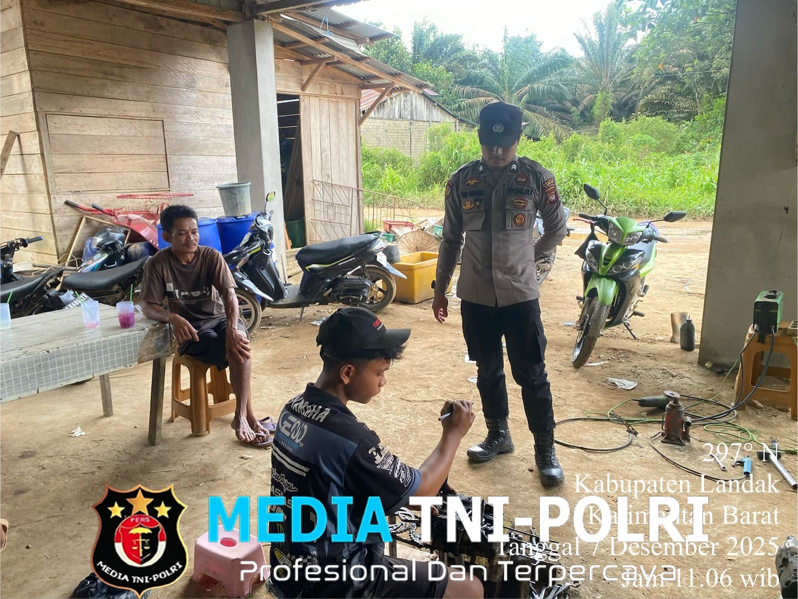 Kamtibmas Tetap Terjaga, Polisi Ajak Pemilik Bengkel Tetap Waspada di Hari Libur
