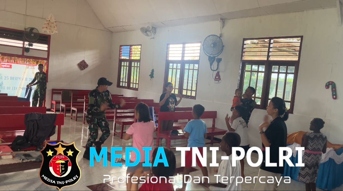 Satgas Yonif 123/Rajawali Bantu Persiapan Natal di Gereja GPDI Viadolorosa Bade