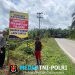 Satlantas Polres Landak Pasang Banner Peringatan di Titik Rawan Laka, Pengendara Diminta Waspada