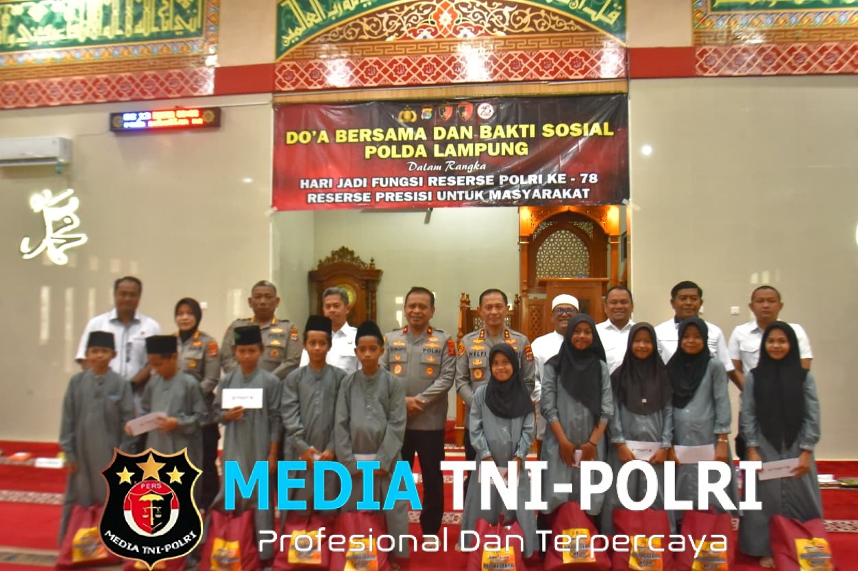 HUT Reserse Ke-78, Polda Lampung Gelar Doa Bersama Dan Baksos, Tekankan Integritas Dan Profesional