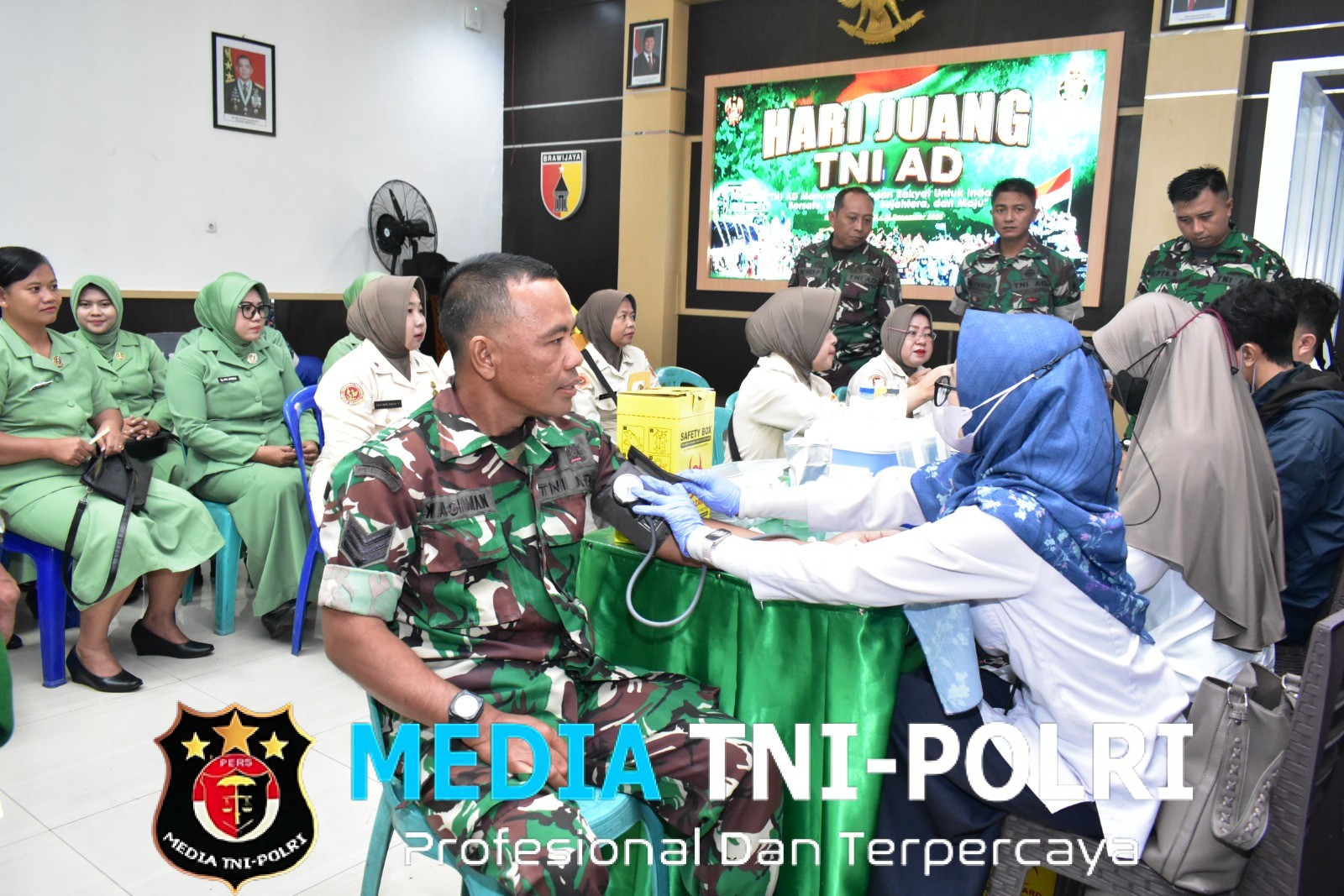 Peringati Hari Juang TNI AD, Kodim 0818/Malang-Batu Gelar Donor Darah Bersama PMI Kabupaten Malang