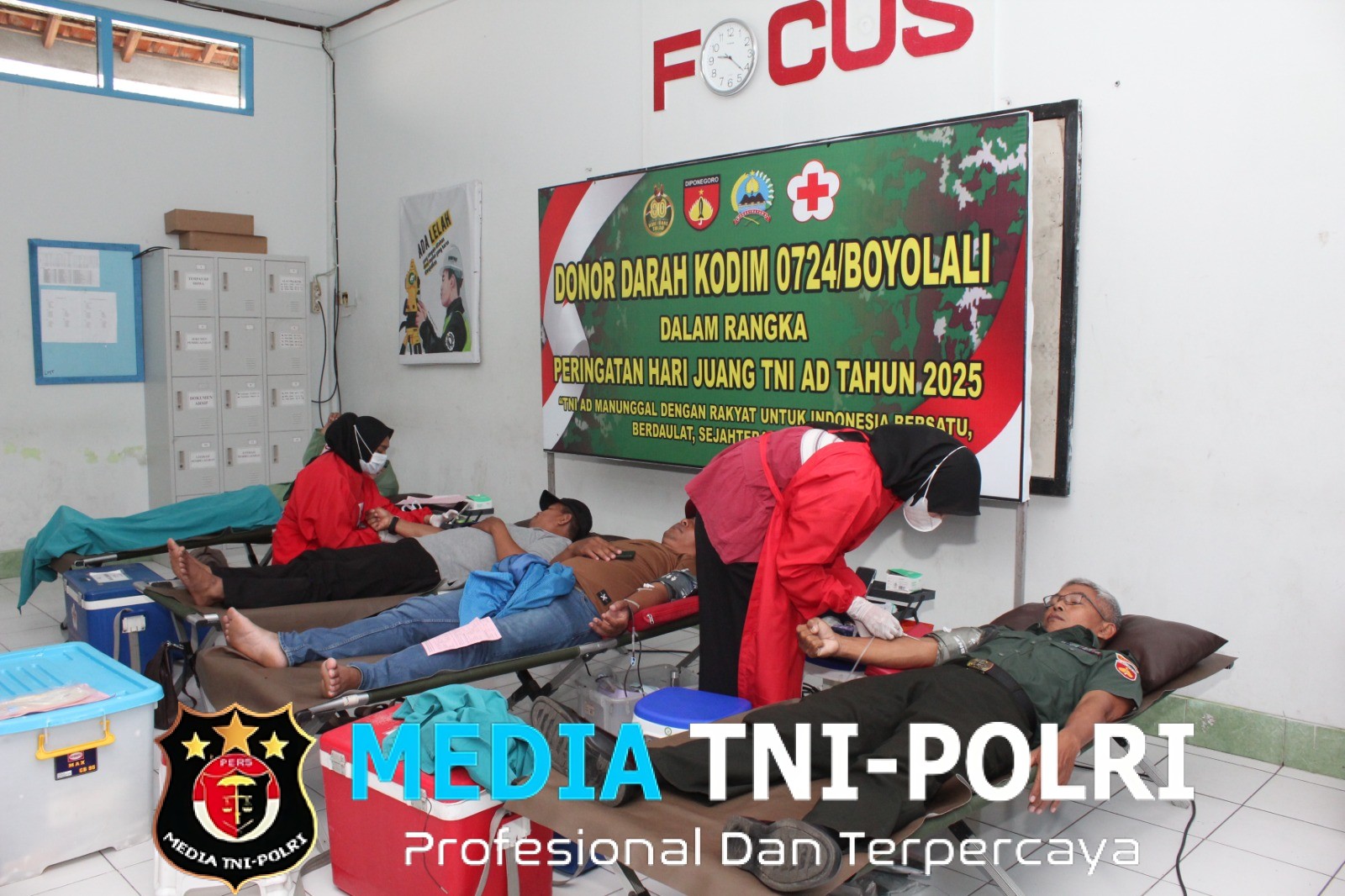 Aksi Kemanusiaan di Hari Juang TNI AD ke-80 Kodim 0724/Boyolali Gelar Donor Darah Massal