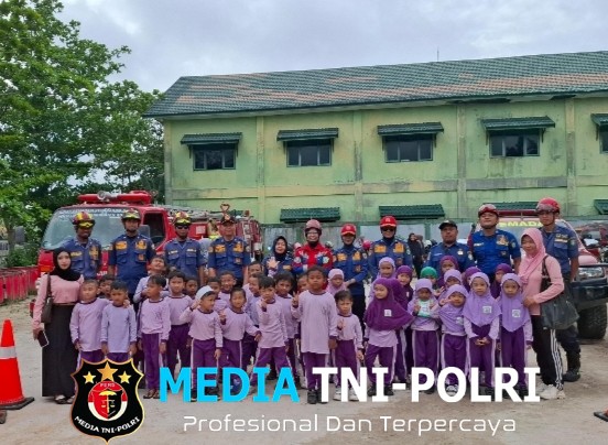 Puluhan Siswa TK Al-Manar Kunjungi Mako Damkar Kotim