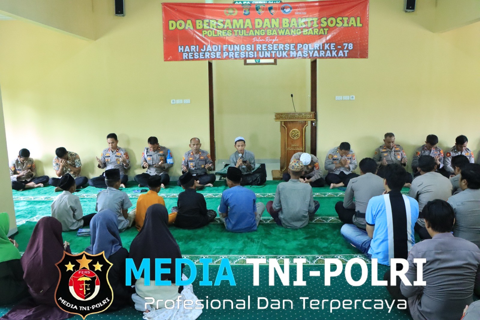 Polres Tulang Bawang Barat Gelar Doa Bersama dan Bakti Sosial dalam Rangka Hari Jadi Reserse ke-78