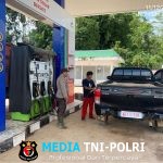 Pantau Aktivitas di SPBU, Personel Polsek Meranti Berikan Himbauan Penting
