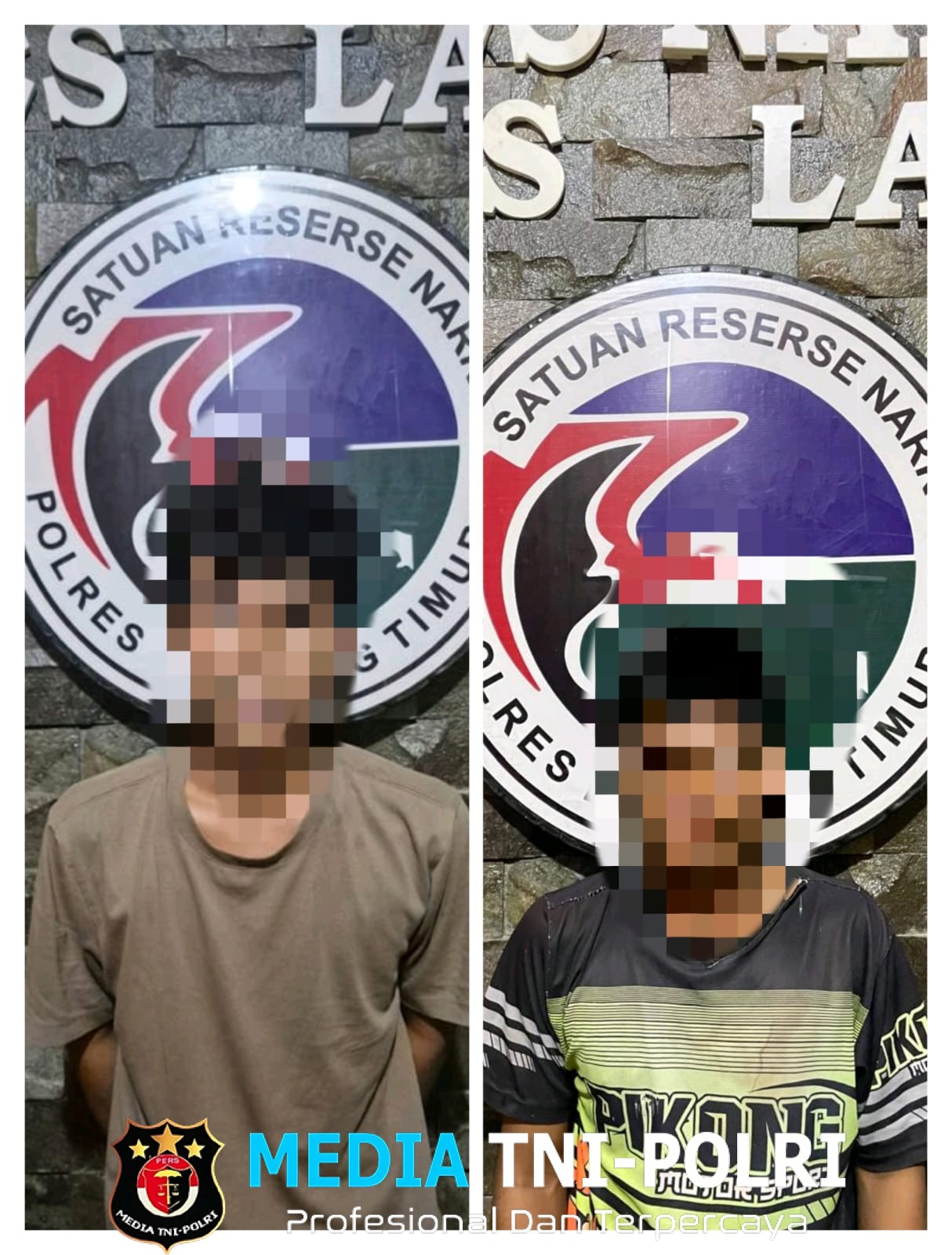 Sat Res Narkoba Polres Lampung Timur Amankan 2 Pelaku Penyalahgunaan Narkotika