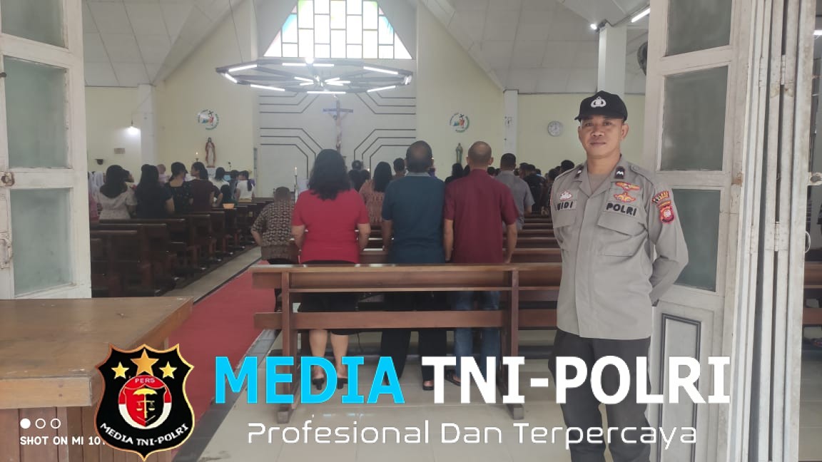 Ciptakan Rasa Aman, Polsek Menjalin Amankan Ibadah Misa Minggu