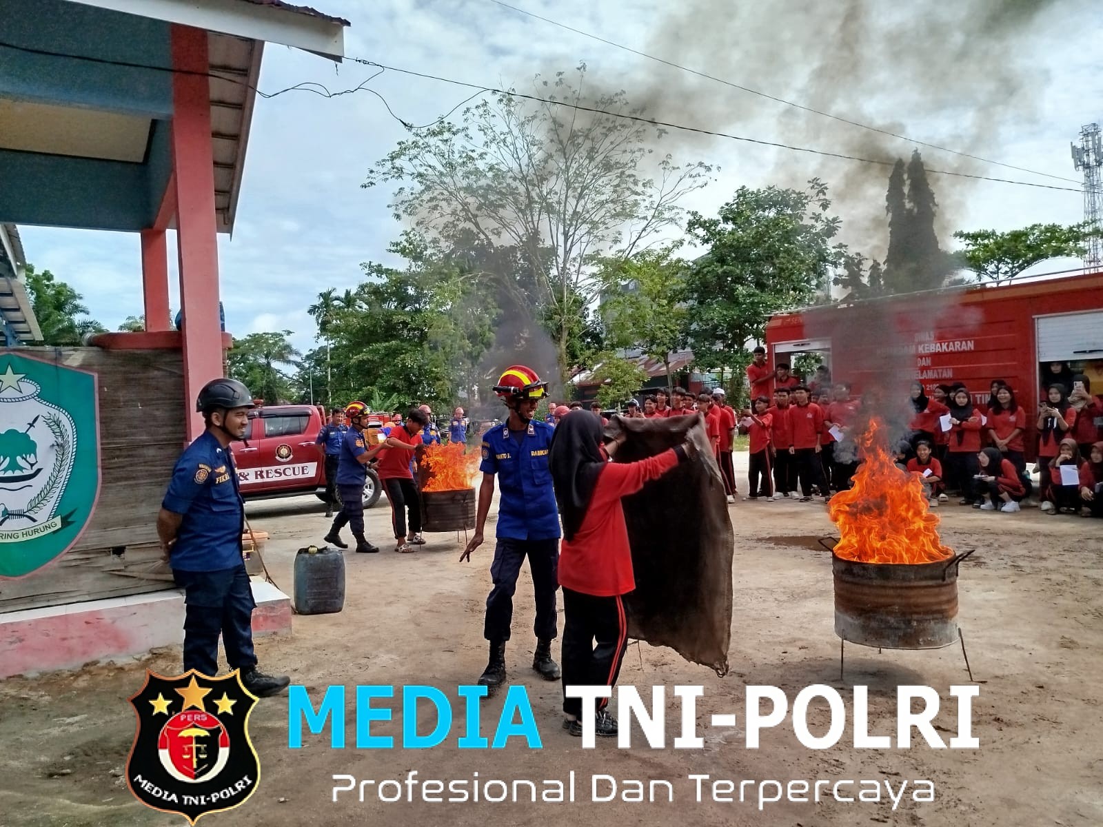 Siswa Sekolah Rakyat Kunjungi Markas Komando Damkar Kotim