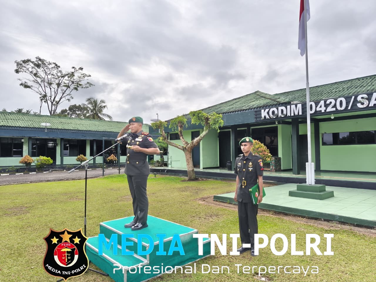 Upacara Hari Juang TNI AD Berlangsung Khidmat di Makodim 0420/Sarko