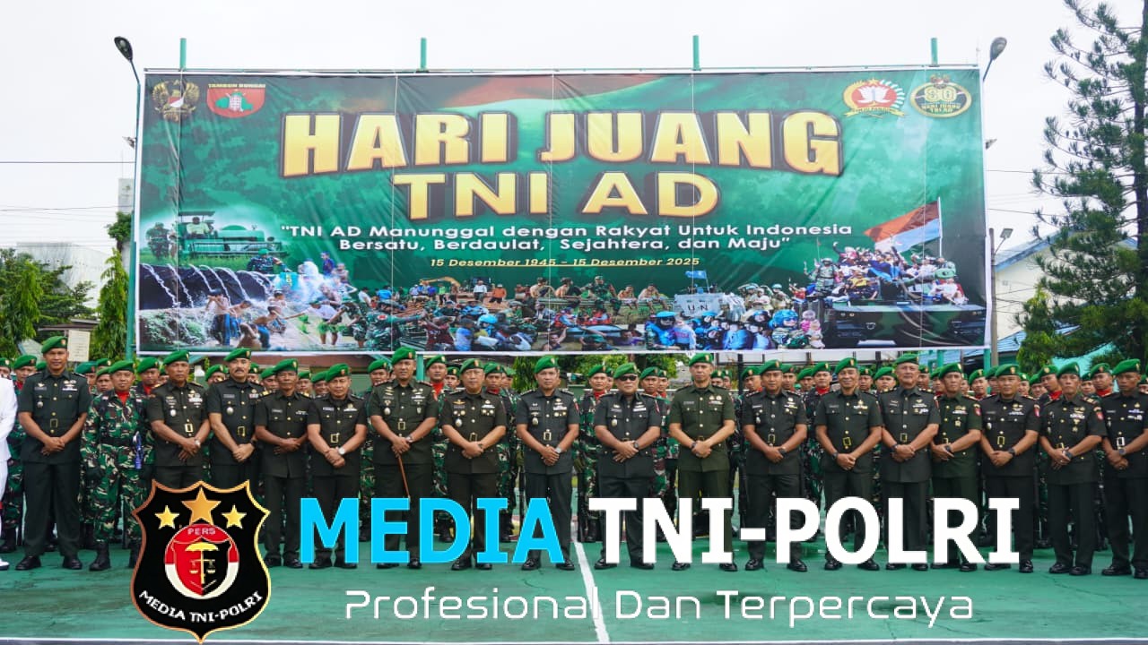Kodim 1015/Sampit ikuti Upacara Perayaan Hari Juang TNI AD KE – 80 Tahun 2025
