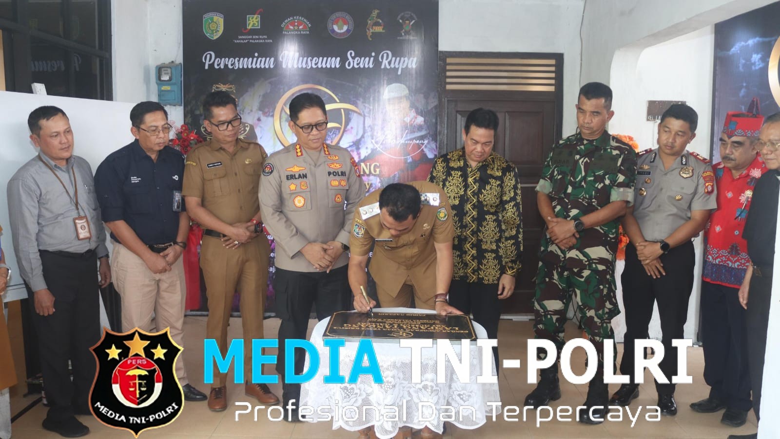 Hadiri Peresmian Museum Seni dan Pameran Lukisan Lampang Tandang, Kabidhumas Polda Kalteng Wujud Dukungan Polri untuk Kemajuan Seni dan Budaya