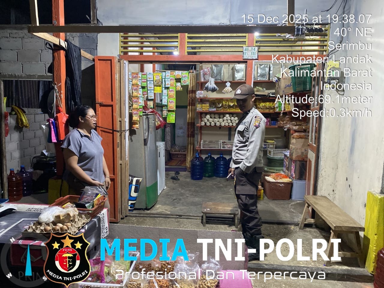 Petugas Piket Polsek Air Besar Intensifkan Patroli Malam Demi Jaga Kamtibmas