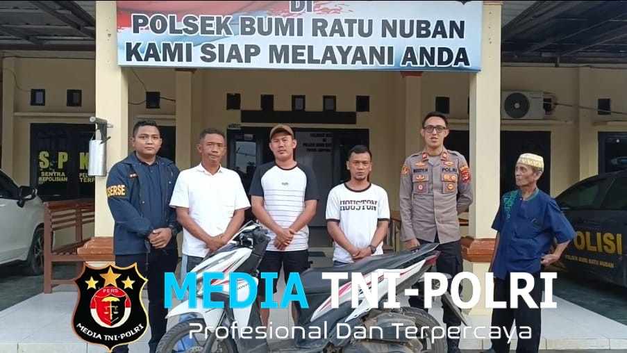 Motor Curian Berhasil Kembali ke Pemilik, Polsek Bumi Ratu Nuban Tuai Apresiasi Warga