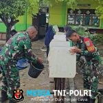 Pasca Banjir, Koramil 03/Dewantara Bersama Sekolah Bersihkan MTs Negeri 2 Aceh Utara
