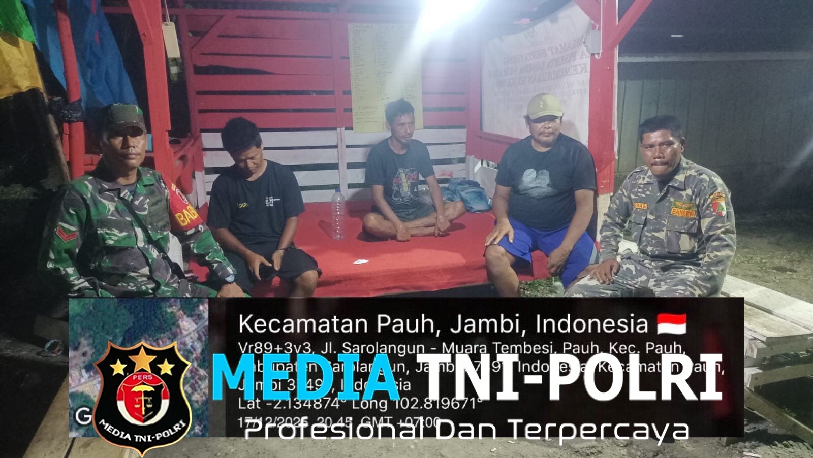 Koramil 420-03/Pauh Tingkatkan Keamanan Wilayah Melalui Patroli dan Komsos Malam