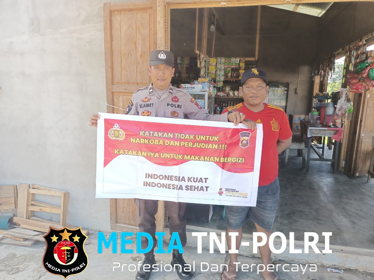 Polsek Menjalin Sosialisasikan Bahaya Narkoba dan Judi serta Pentingnya Gizi Seimbang kepada Warga