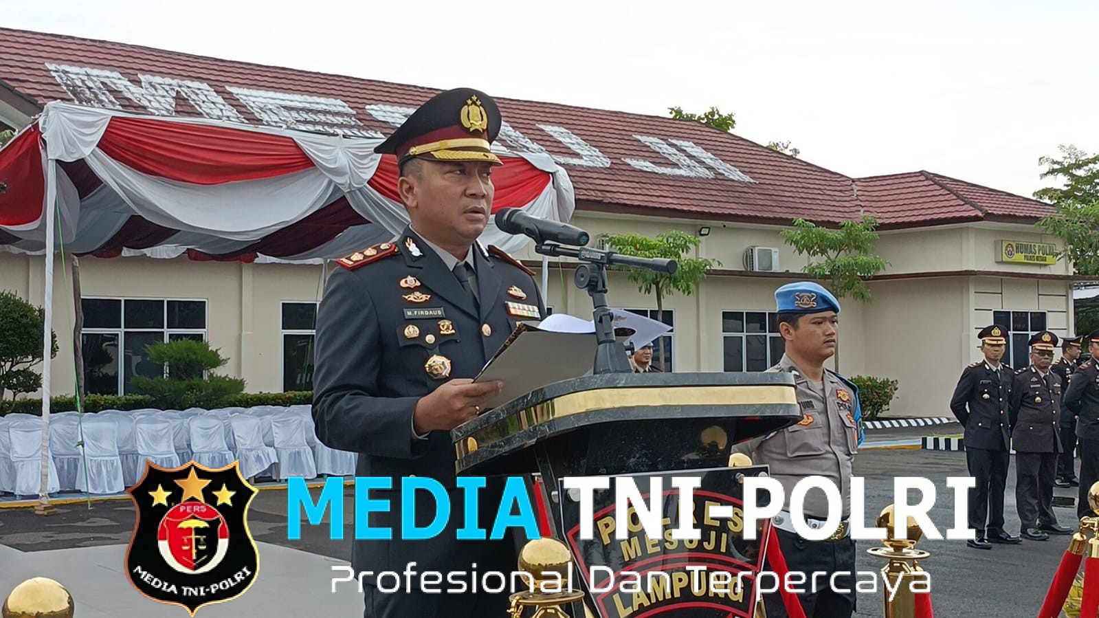 Pimpin Upacara HBN ke-77, Kapolres Mesuji Bela Negara Adalah Jiwa dan Perilaku Setiap Personel