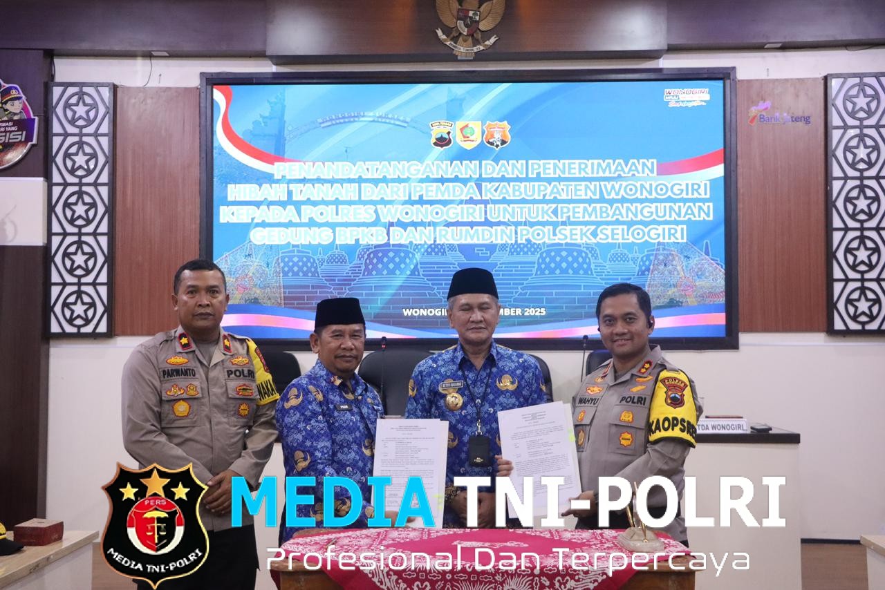 Perkuat Pelayanan Publik, Polres Wonogiri Terima Hibah Tanah dari Pemkab Wonogiri