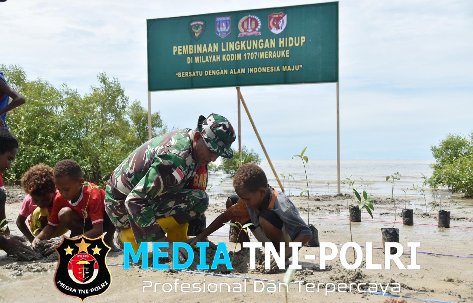 Dari Edukasi Hingga Tanam Mangrove, Kodim 1707/Merauke Ajak Warga Payum Rawat Alam
