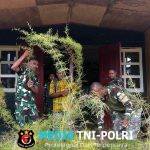 Pos Mimin Satgas Yonif 751/VJS Bangun Pondok Natal Meriah Cahaya Harapan Menyala di Tengah Pegunungan