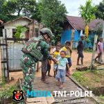 Pos Kotis Satgas Yonif 123/Rajawali Gelar Karya Bhakti di Pelabuhan Kepi, Mappi