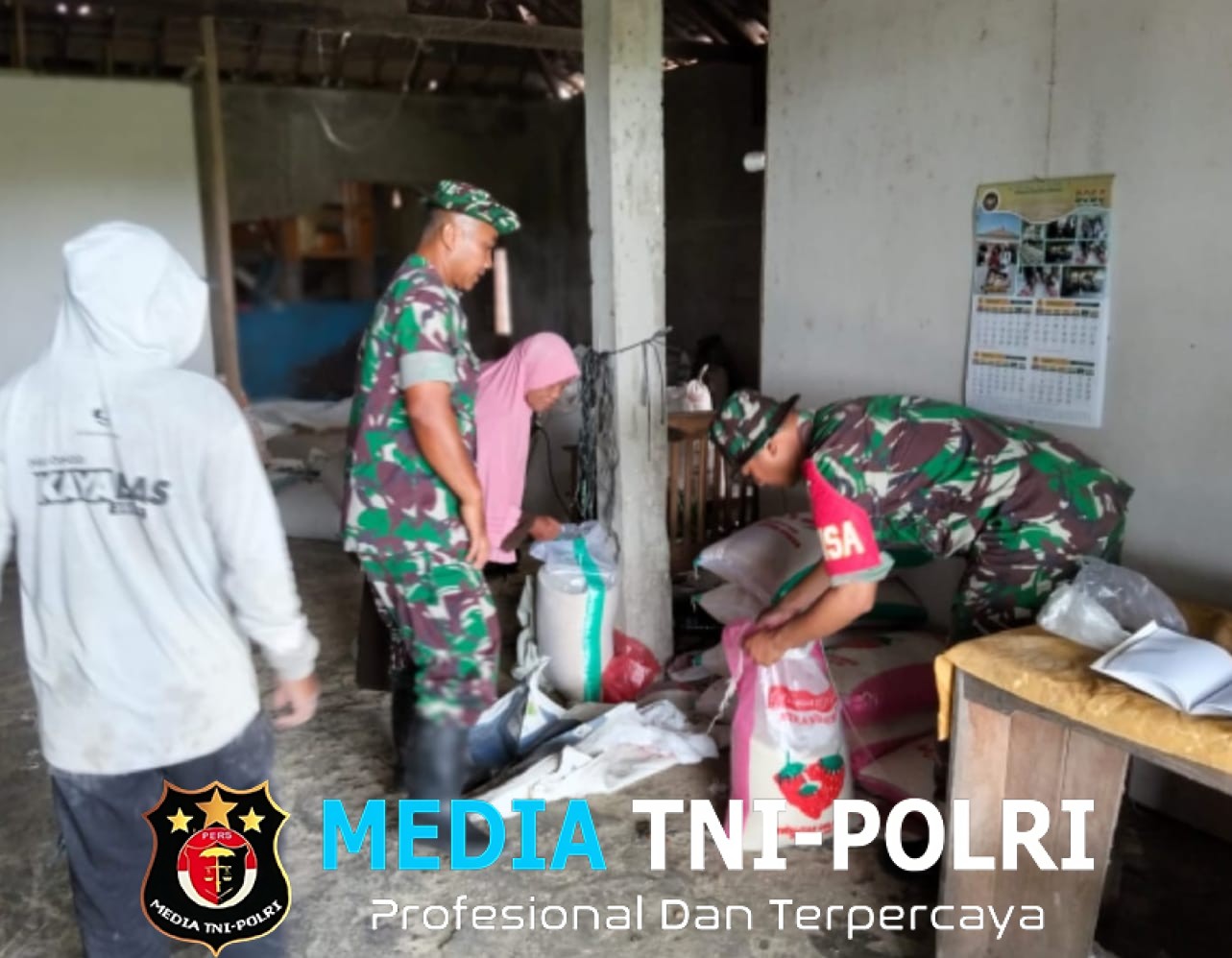 Babinsa Lakukan Pengecekan Ketersediaan Beras di Penggilingan Padi