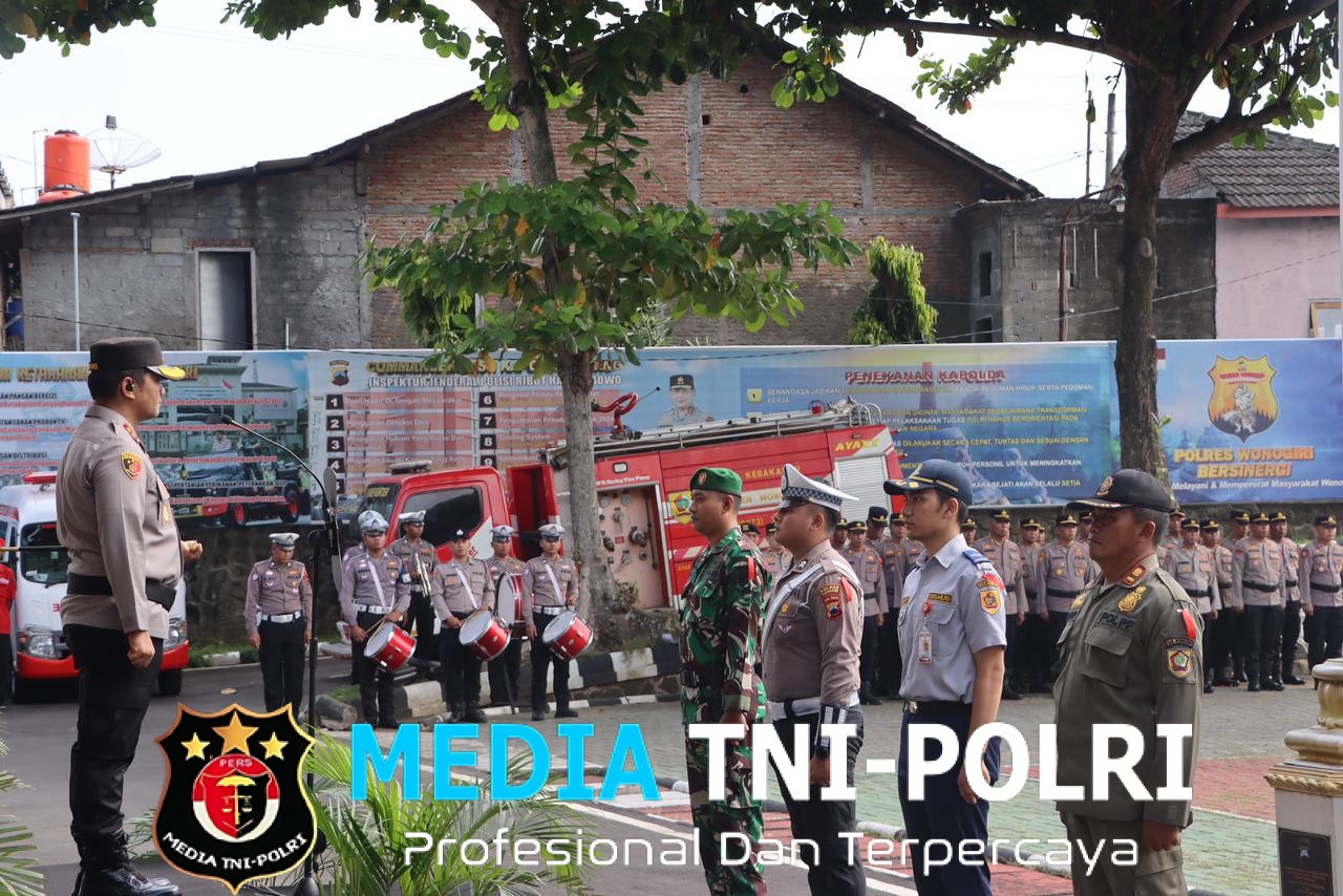 Polres Wonogiri Gelar Apel Pasukan Operasi Lilin Candi 2025, Pastikan Kesiapan Pengamanan Nataru