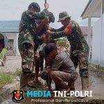 Satgas Gulbencal Kodam I/BB Bangun Sumur Bor untuk Pengungsi di SMA Negeri 1 Tukka