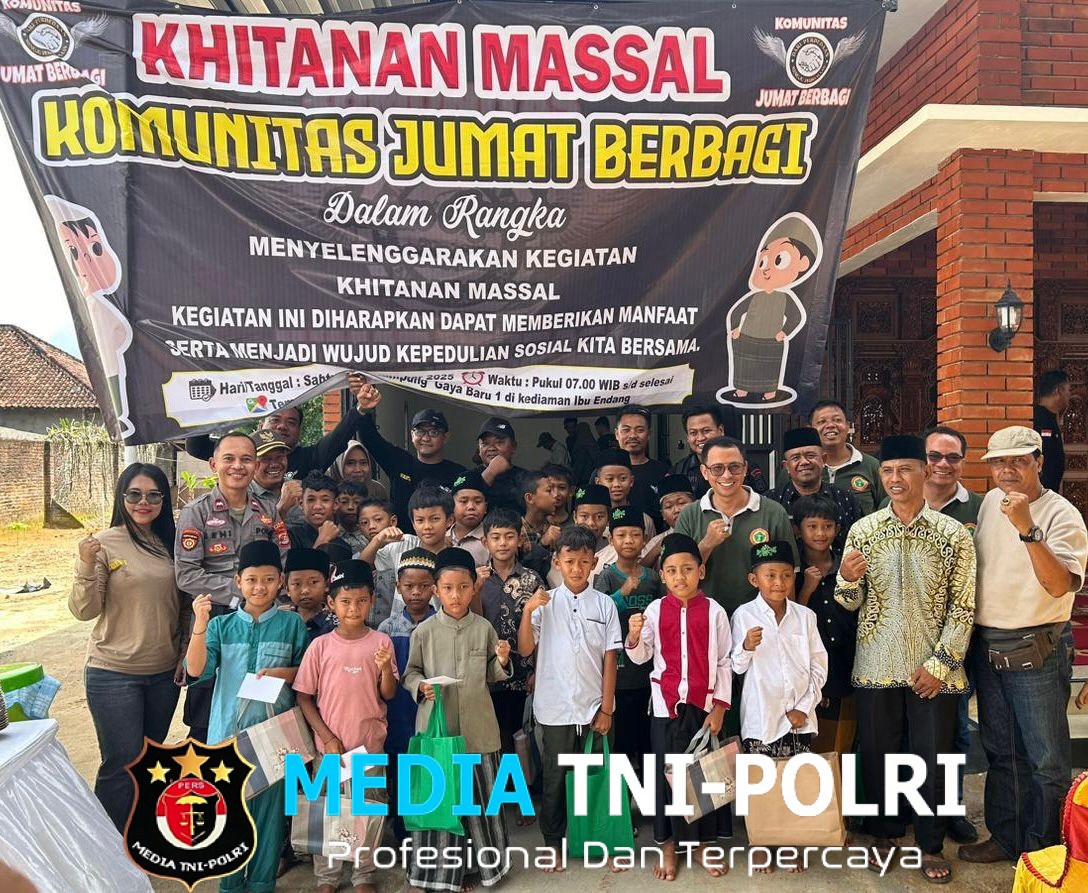 Peduli Sesama, Polsek Seputih Surabaya Gelar Khitanan Massal Gratis Bersama Komunitas Jumat Berbagi