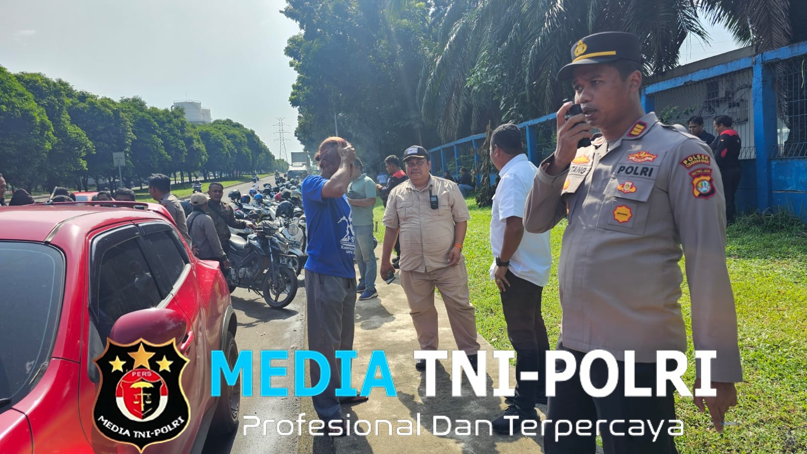 Polsek Cikarang Barat Pastikan Aksi Solidaritas FSPMI Berjalan Aman dan Tertib