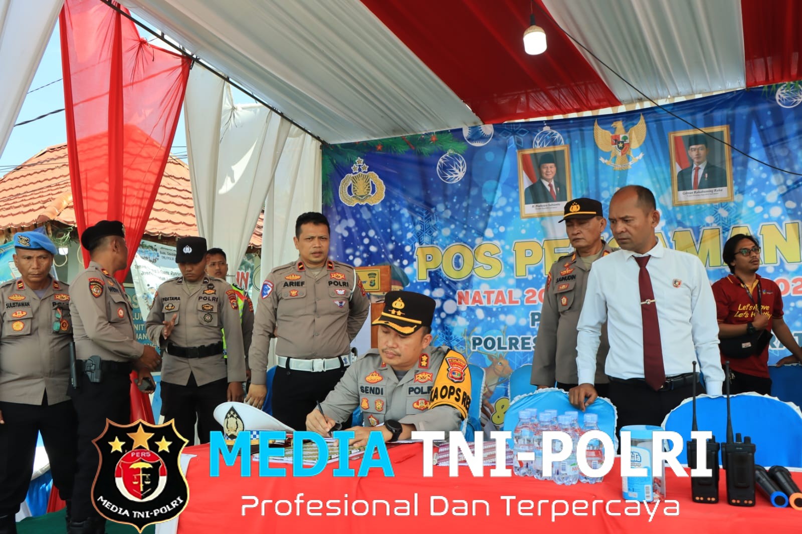 Kapolres Tulang Bawang Barat Monitoring dan pengecekan Pos Pengamanan (Pos Pam) Ops Lilin Krakatau 2025