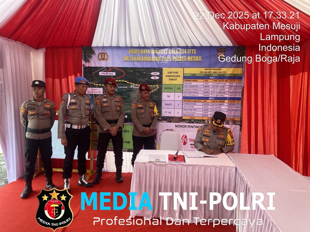 Pastikan Fisik Anggota Prima, Kapolres Mesuji Salurkan Vitamin dan Logistik ke Seluruh Pos Pengamanan Nataru