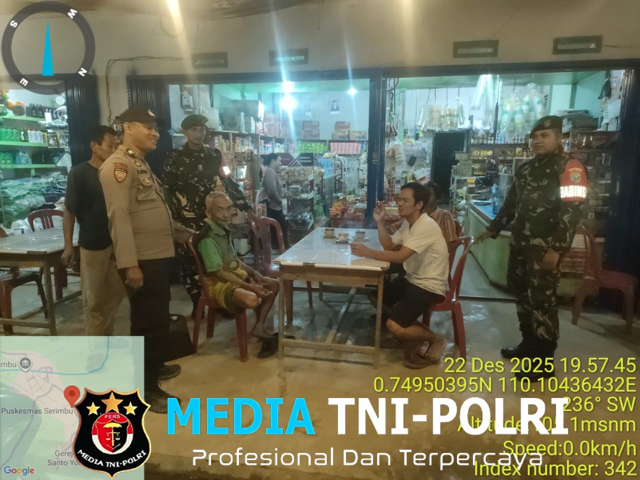 Sinergitas TNI-Polri, Polsek Air Besar dan Koramil Patroli Malam Cegah Curammor