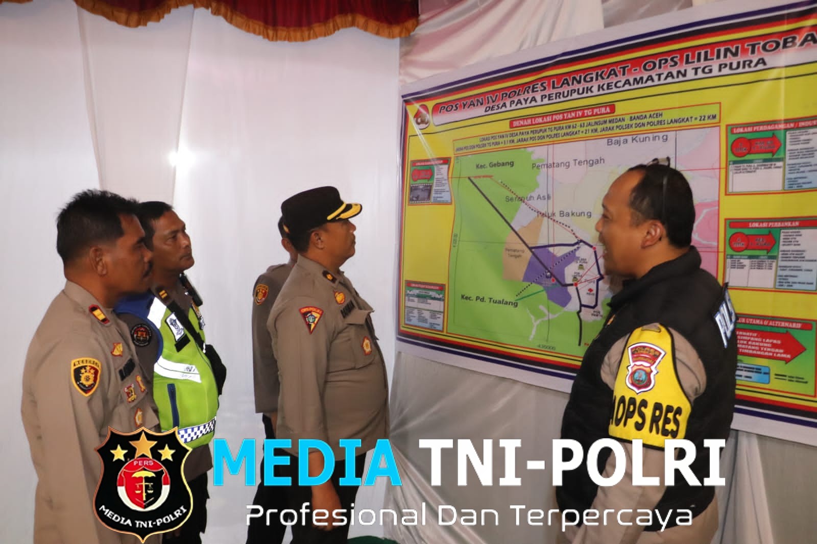 Kapolres Langkat Cek Pos Pam dan Pos Yan Ops Lilin Toba, Pastikan Pengamanan Nataru Aman dan Kondusif