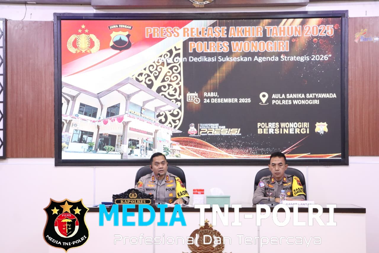 Polres Wonogiri Rilis Capaian Kinerja 2025, Kamtibmas Kondusif dan Fatalitas Laka Lantas Turun 22 Persen