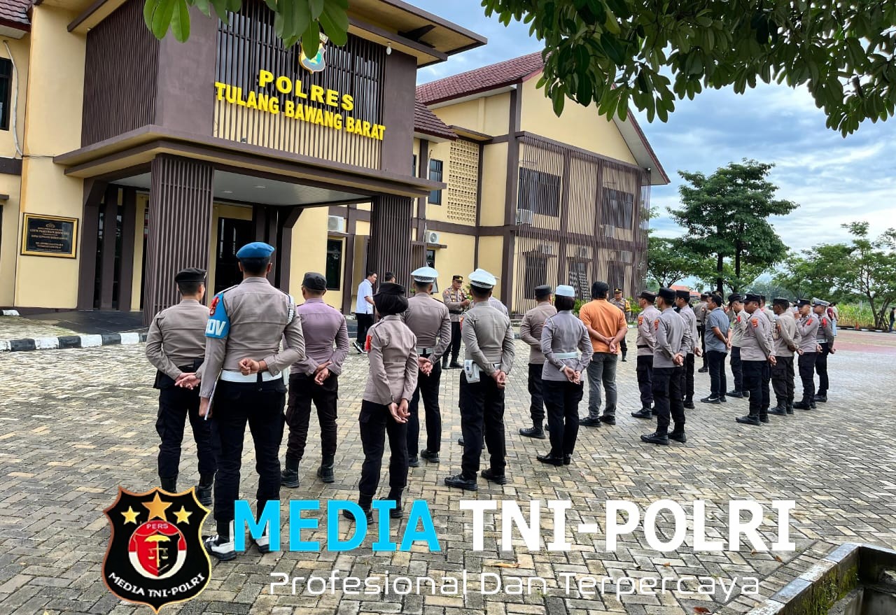 Apel Pagi Konsolidasi Operasi Lilin Krakatau 2025 Polres Tulang Bawang Barat