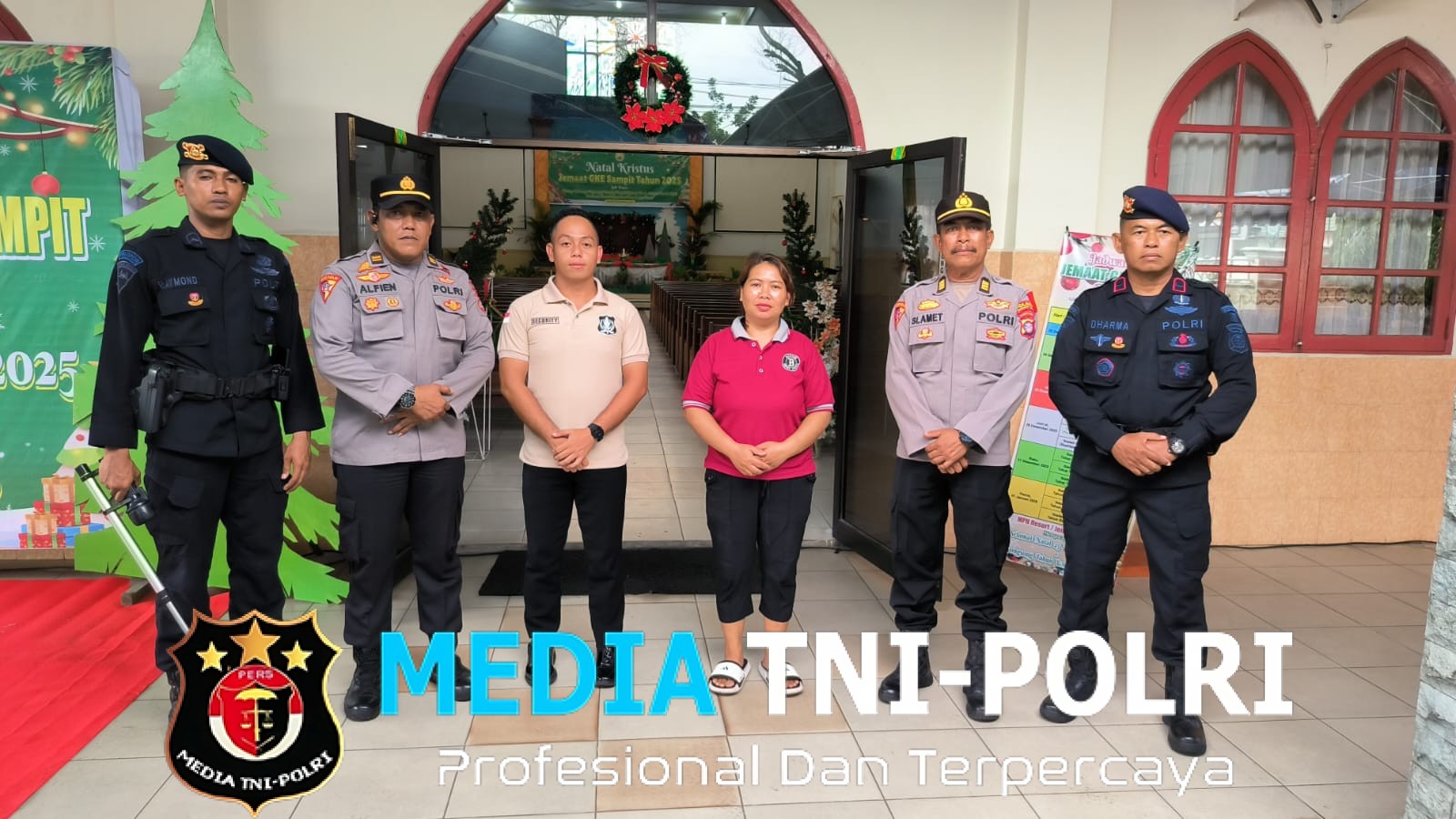 Polres Kotim Giat Pengecekan dan Sterilisasi Gereja yang Akan Melaksanakan Ibadah Perayaan Natal