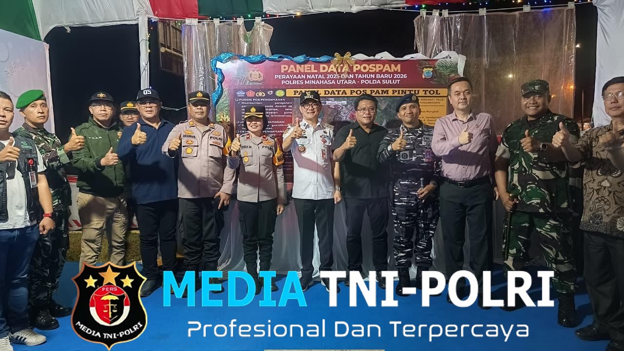 Pastikan Keamanan dan Pelayanan Masyarakat Optimal, Dandim 1310/Bitung Bersama Forkopimda Minut Tinjau Pos Nataru