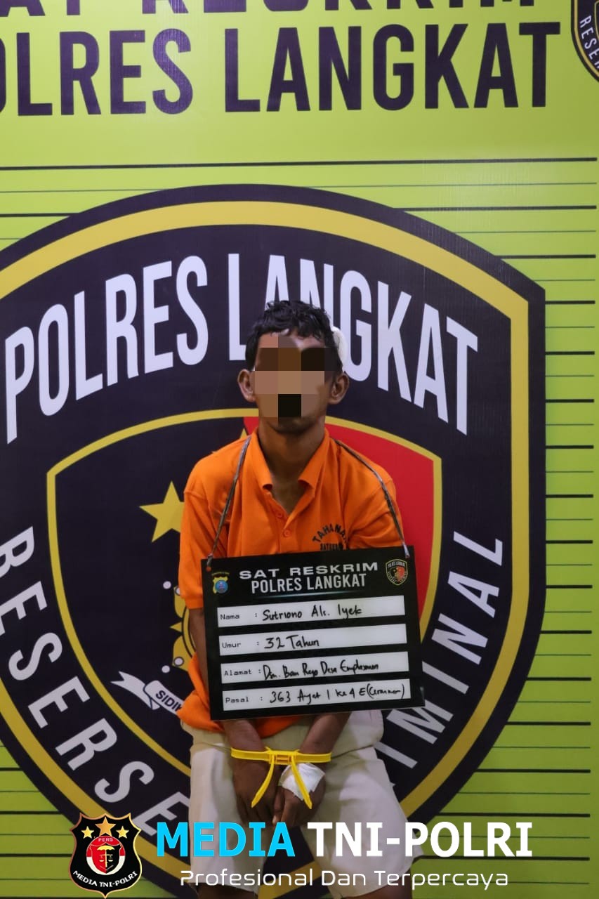 Polres Langkat Ungkap kasus Curanmor, Satu Tersangka Diamankan, Kapolres Apresiasi Kinerja Sat Reskrim