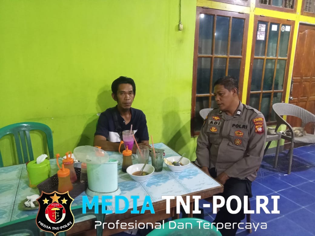 Patroli Malam, Polisi Temui Warga dan Sampaikan Himbauan Kamtibmas