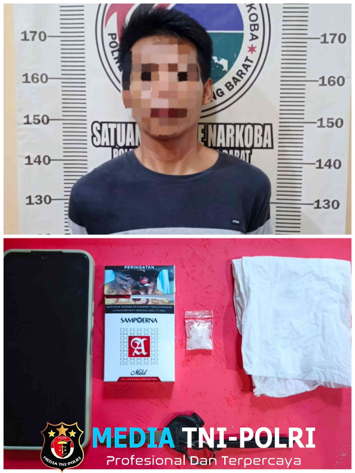 Satresnarkoba Polres Tulang Bawang Barat amankan Seorang pria di kontrakan,Terkait Penyalahgunaan Narkotika