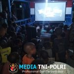 Semarakkan Natal Penuh Kebahagiaan, Satgas Yonif 123/Rajawali Gelar Nonton Bareng Anak-Anak Papua