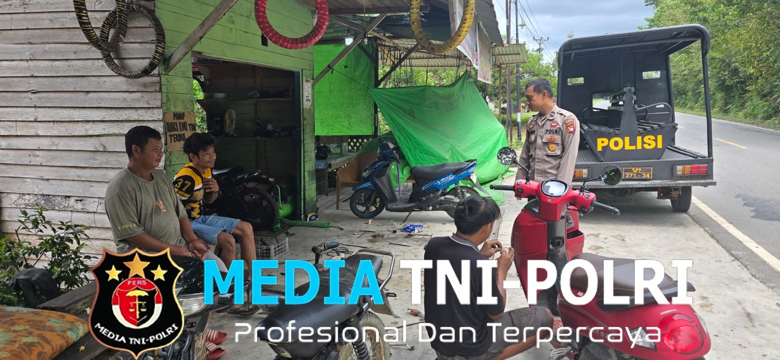 Polisi Patroli Siang Sasar Bengkel, Antisipasi Gangguan Kamtibmas Jelang Malam Tahun Baru