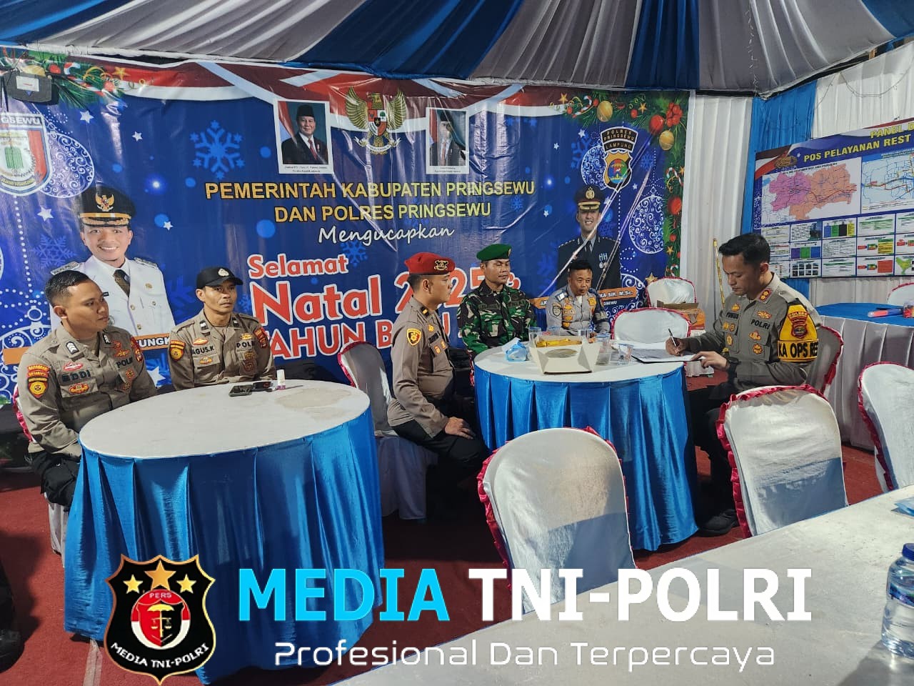 Kapolres Pringsewu Tinjau Pospam dan Posyan Operasi Lilin, Pastikan Keamanan Libur Nataru